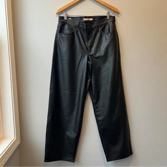 Levi’s FAUX LEATHER BAGGY DAD WOMEN'S PANTS - Picture 5 of 15